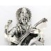 Silver Saraswati 925 Statue Figurine Sterling Idol Goddess India Handmade W452